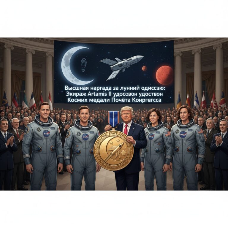 Высшая награда за лунную одиссею: Экипаж Artemis II удостоен Космической медали Почёта Конгресса